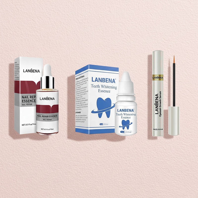 پکیج سرم تقویت ناخن  تقویت مژه  سفید کننده دندان مدل LANBENA