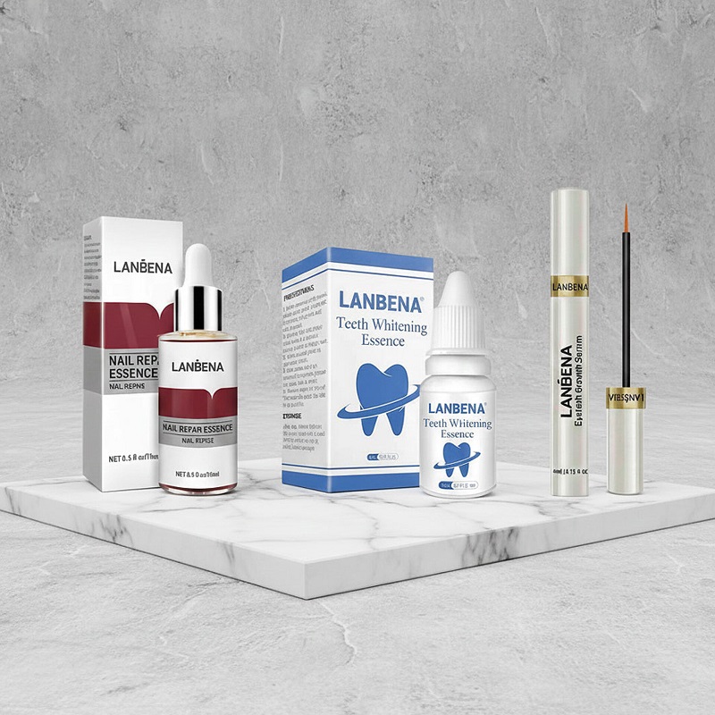 پکیج سرم تقویت ناخن  تقویت مژه  سفید کننده دندان مدل LANBENA