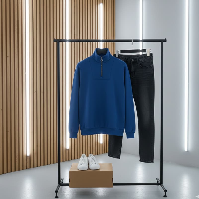 دورس مردانه نیم زیپ مدل Behbod-آبی